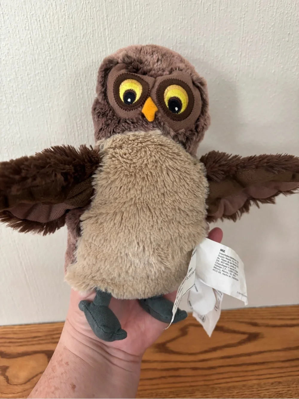 IKEA Vandring Uggla Plush Brown Owl Hand Puppet 10